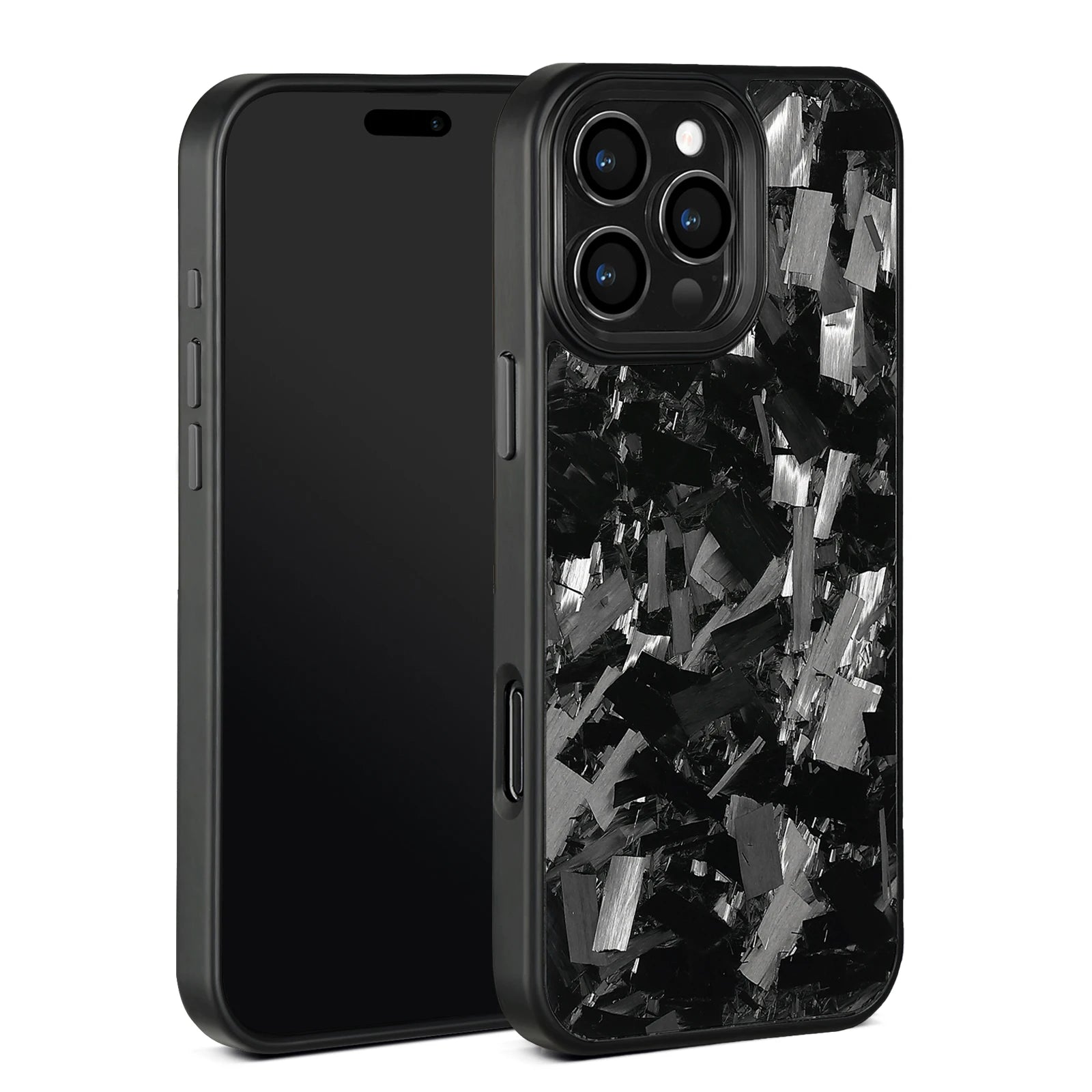 Metal Lens / Buttons Magnetic Real Forged Carbon Fiber Case for Iphone 16 15 14 13 12 11 Pro Max for Car Magsafe Holder Charger