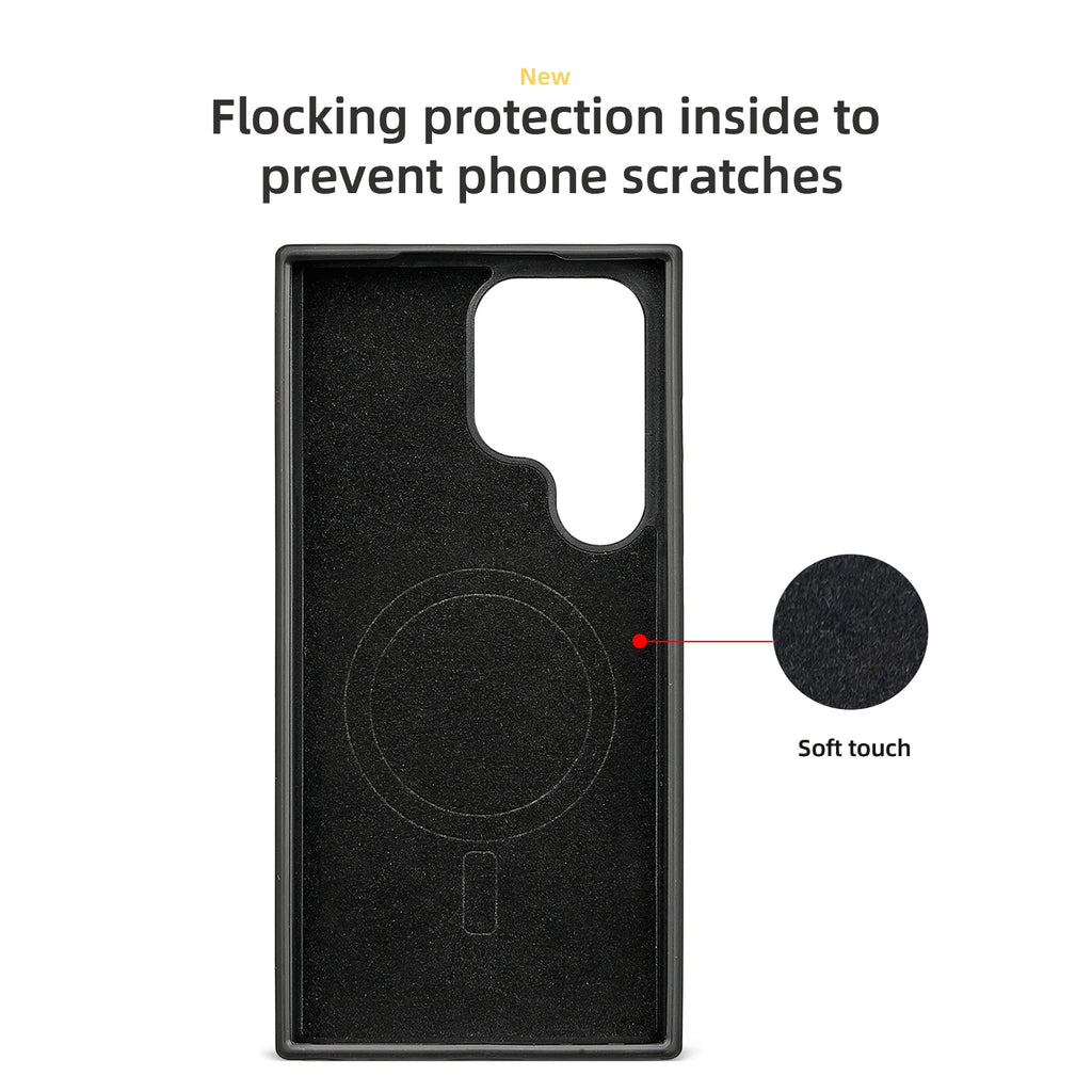 Newest Magnetic Real Forged Carbon Fiber Case for Samsung Galaxy S23 S24 S25 Ultra S24+ S25+ plus for Car Magsafe Holder Charger